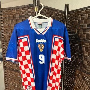 Suker Croatia Retro World Cup Soccer Jersey 🇭🇷